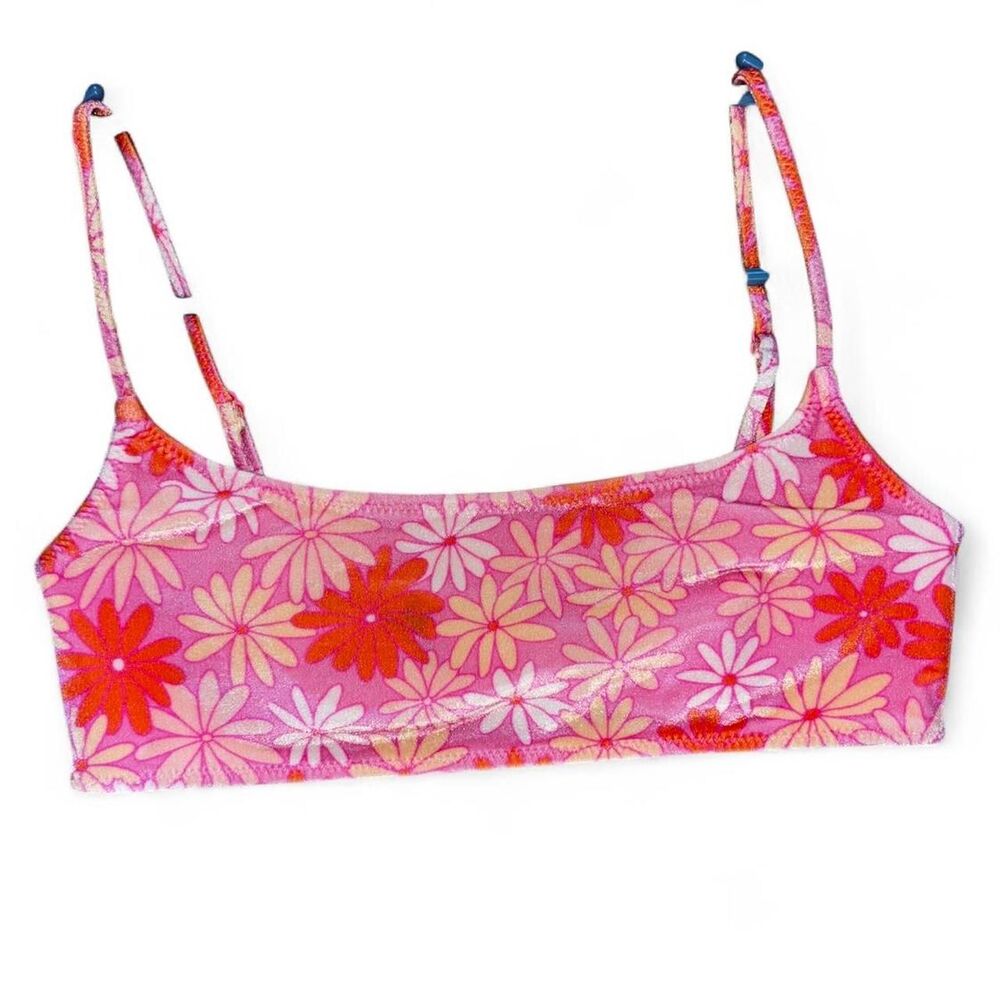 Triangl Women's Pink Velour Bikini Top